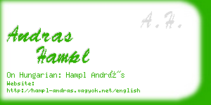 andras hampl business card